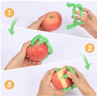 Draagbare handzame plastic appel-schiller - herbruikbaar, verstelbaar, handig mini-keukenhulpmiddel, makkelijk schoon te maken, 9cm, snel schillen