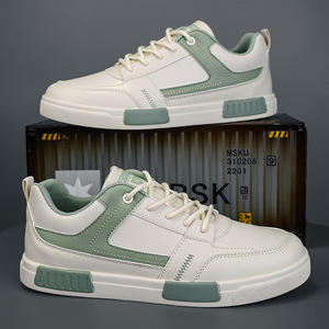 รองเท้าผู้ชายสไตล์สปริง/ซัมเมอร์ ไซส์ใหญ่ พื้นผิวหนัง สีฟ้าอ่อน รองเท้าลำลองสไตล์สปอร์ตสำหรับเดิน - Product Image 3