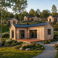 Maison Modulaire Préfabriquée à un Étage avec Toit Incliné et Finitions Personnalisables pour Développements Résidentiels