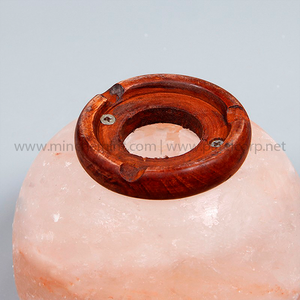 Lampe au sel de l'Himalaya 2-3Kg sculptée à la main en forme naturelle Style Fengshui Ange Style décoratif avec ampoule interrupteur 15W et cordon - Product Image 3