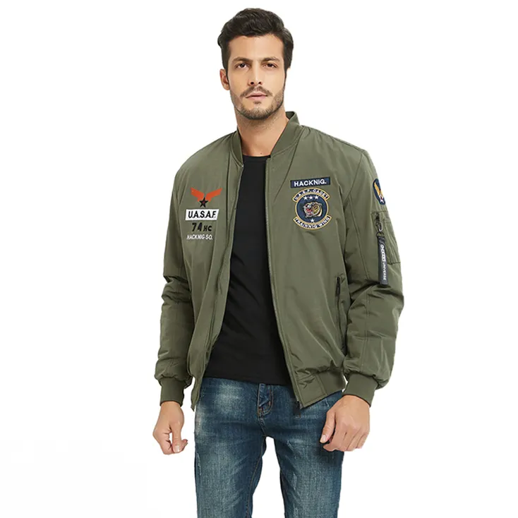 JSMANA wholesale custom autumn winter bomber jacket mens fall clothing men's jackets & coats jackets for men 2021