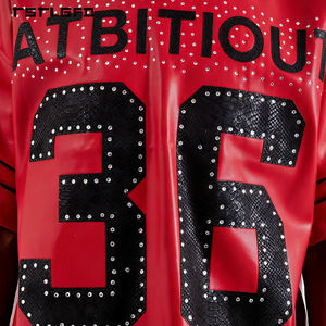 T-shirt <span class=keywords><strong>de</strong></span> luxe pour hommes en gros, personnalisable avec logo imprimé, style Hip Hop, manches courtes, col en V - Product Image 4