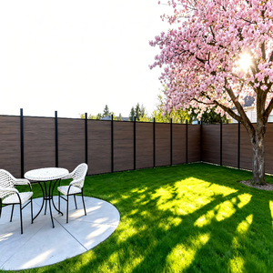 גדר פרטיות לחצר חיצונית, פאנלים מרוכבים WPC לגדר גינה עם מראה עץ טבעי, פתרון עמיד וקל לתחזוקה - Product Image 4