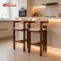 Vente directe d'usine, style simple, chaise de bar en bois massif, fauteuil, tabouret de bar en bois, chaises de salle à manger pour la maison et la cuisine