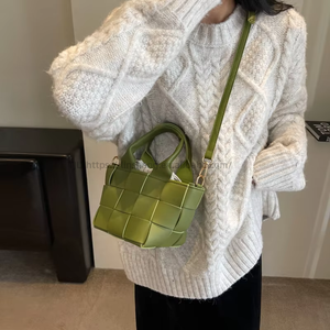 New Style Fashion Korean-style Woven Women's <b>Small</b> Single Zip Unique Design Ladies Shoulder Crossbody <b>Handbag</b> Retro Tanjing - Product Image 4