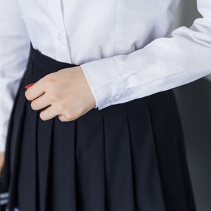 Uniforme scolaire pour filles, chemise et <span class=keywords><strong>jupe</strong></span>, ensembles d'uniformes en gros, personnalisables, doux, pour étudiants universitaires et collégiens - Product Image 4