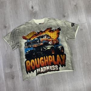 Camiseta RoughPlay Madness, Camiseta de Verano de Manga Corta, Estilo Americano Vintage - Product Image 1