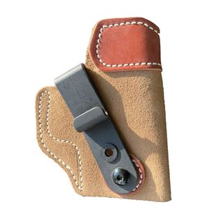 Étui à arme à feu en cuir IWB pour port dissimulé avec clip, système de port confortable et balistique à l'intérieur - Product Image 2