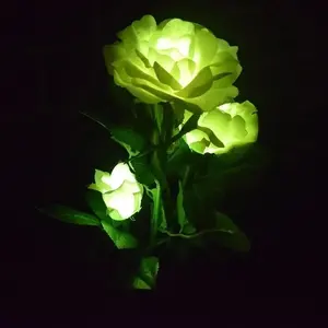 JXJT lampu dekorasi rumput, lampu mawar, bohlam kaca plastik, lampu dekorasi Natal, lampu taman tenaga surya LED luar ruangan untuk pohon