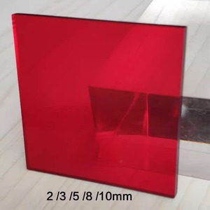 Panneau publicitaire en plastique transparent, panneau de séparation en acrylique rouge, support de rangement pour décoration intérieure - Product Image 3