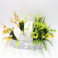 Boîte à fleurs pour la Saint-Valentin berceau pour bébé boîte-cadeau de fleurs d'anniversaire boîte-cadeau de fleurs nouée papillon