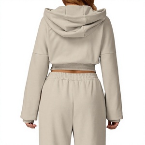 Sudaderas cortas para mujer, tela suave, ajuste personalizado, cómodas, informales, para el día a día y deportes, sudaderas cortas tipo crop top. - Product Image 2