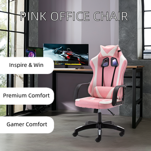 Hochwertige rosa Gaming Stuhl <span class=keywords><strong>Massage</strong></span> faltbare Eigenschaften Liegende niedrige billige Nylon basis PC Bürostuhl Mädchen Beliebte <span class=keywords><strong>Pakistan</strong></span> - Product Image 6