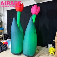 Décorations d'événements, fleur gonflable LED, tulipe géante gonflable pour exposition