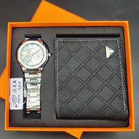 Set Jam Tangan Mewah + Dompet + Kotak, Merek Ternama, Set Jam Tangan & Dompet Pria dengan Kotak, Jam Tangan Murah Modis, Set Jam Tangan & Dompet dengan Kotak, Hadiah Jam Tangan