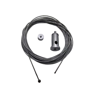 Kit de <span class=keywords><strong>suspension</strong></span> de câble fiable avec câble métallique de 1,2 mm et embout à bille pour éclairage commercial – Installation facile - Product Image 2