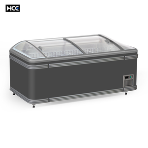 Supermercado comercial refrigerador <span class=keywords><strong>congelador</strong></span> arcón puerta de vidrio con luz LED - Product Image 3