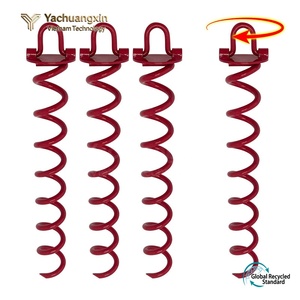 Spiral <b>Tent</b> Pegs Plastic <b>Red</b> Green Black Outdoor Camping Ground Anchor All Seasons DIY Use - Product Image 2