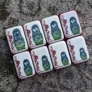 Fichas de Mahjong Americanas Portátiles de Acrílico de 6 Capas con Aspecto de Cristal, Diseño Personalizado de Lujo, Hechas a Mano, para Entretenimiento - Product Image 2