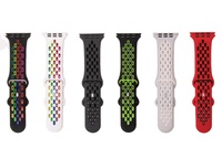 Nouveau Style de bracelet double couleur 38/40/41mm 42/44/45/49mm pour Apple Figure 8 boucle montre bracelet en Silicone