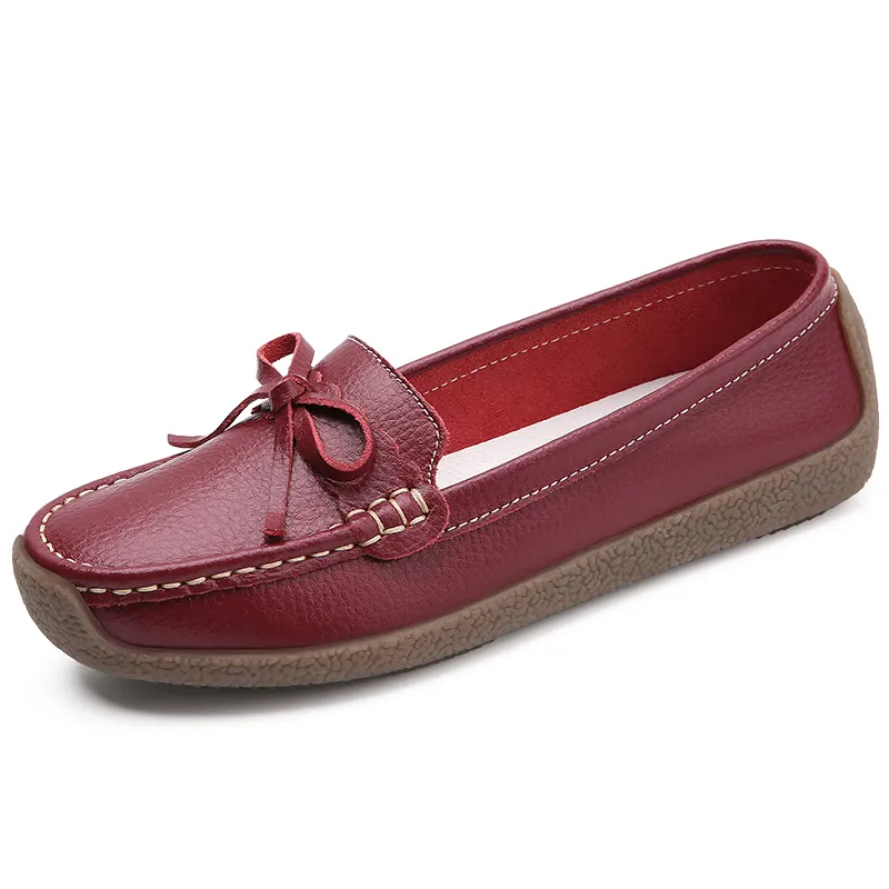 New Style Non-Slip And Wear-Resistant Shallow Mouth Flat Heel Mother Single Shoe Flats Casual Walking Shoes For Woman