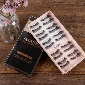 Ciglia finte naturali 3D Fluffy Soft Wispy Volume drammatico Long Cross Cilia Strip lashes