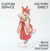 Supports en acrylique personnalisés en gros pour figurines d'anime, qualité supérieure, découpés au laser, transparents, pour cadeaux d'affaires