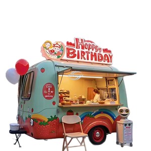 Carrito de helados móvil sólido, camión de comida para bodas y eventos al aire libre con barra de cerveza y café personalizada - Product Image 1