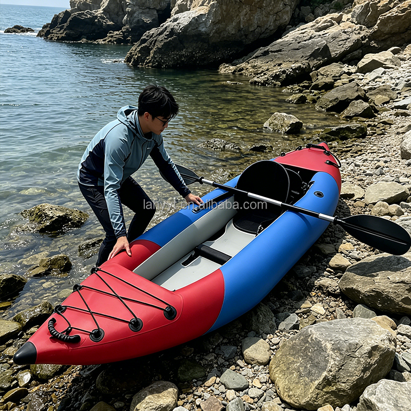 Foldable Inflatable Whitewater Fishing Kayak 1 Paddler 1 Year Warranty ...