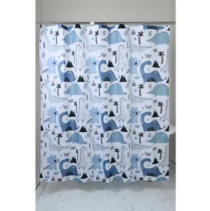 ファンシーカスタムカビ耐性防水リピートポリエステルリピートドラゴンシャワーカーテン用バスルーム