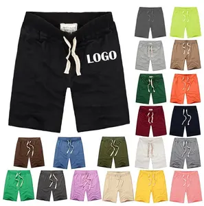 0001-S Wholesale summer casual loose drawstring five pants custom shorts fashion streetwear cotton men shorts gym fitness shorts