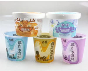 180g 250g 300g cốc sữa chua tùy chỉnh logo IML PP nhựa cốc sữa chua ép phun nhựa cốc kem - Product Image 2