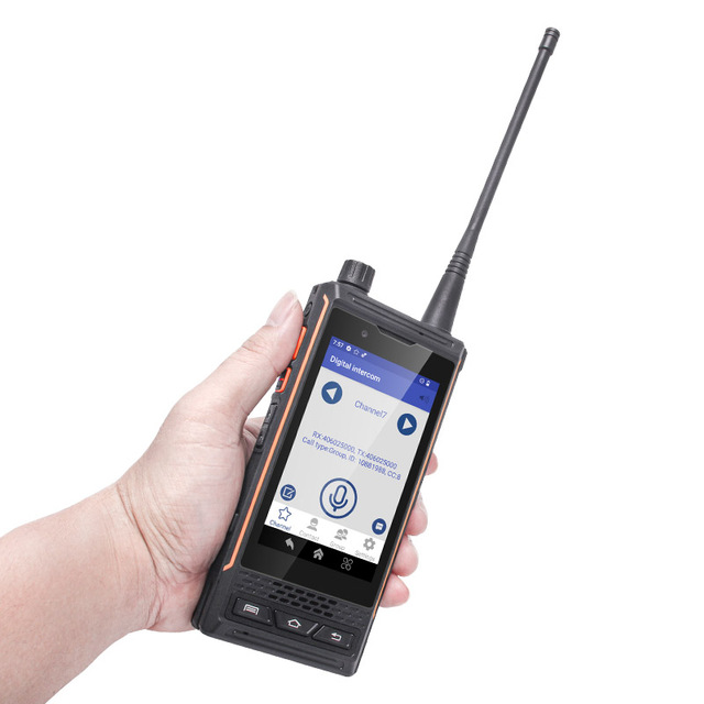 5W 4G Dual Mode Walkie Talkie with Android 9.0 System 4.0 IP68 Touch Screen POCSAG Radio for Android Devices