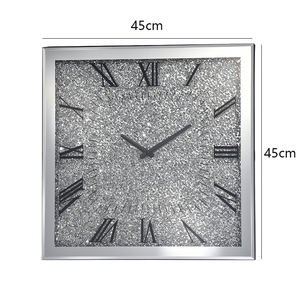 นาฬิกาติดผนังประดับเพชรแบบพังนาฬิกาแฟชั่นสไตล์โมเดิร์นเรียบง่ายไฟตกแต่งผนังนาฬิกาหรูหรา - Product Image 6