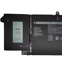 Batterie d'ordinateur portable de remplacement 7FMXV 63Wh pour Dell Latitude 7320 5320 7420 7520 9JM71, batterie rechargeable Li-Ion pour ordinateur portable