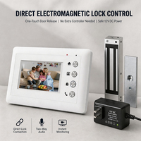 Système de contrôle d'accès vidéo pour 8 maisons/appartements, avec lecteur de carte RFID, mot de passe et clavier mécanique pour entrée de porte