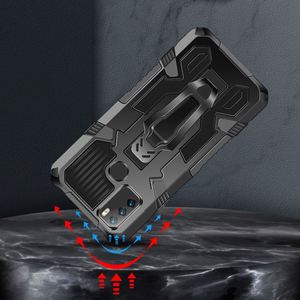 เคสโทรศัพท์แบบแข็ง 2-in-1 TPU & PC พร้อมขาตั้งในตัวและคลิปหลังสำหรับ Infinix Hot 9 Play - Product Image 4