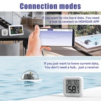 Thermomètre numérique pour piscine BALDR, moniteur de température de l'eau, thermomètre intérieur pour piscine, hygromètre, capteur d'eau