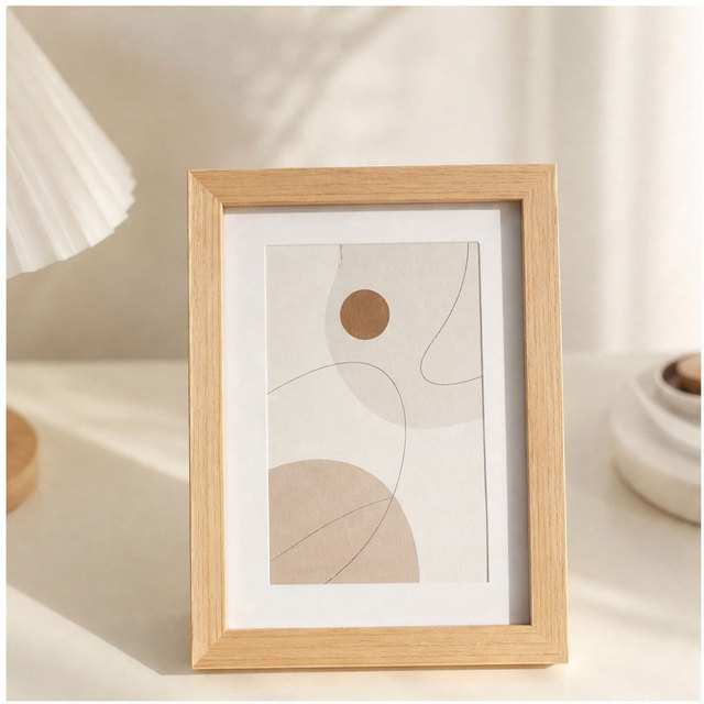 Wholesale Custom Nordic Minimalist Wooden Photo Frame Desktop Picture Frame Wood Art Display for Home Office Decor