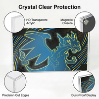 Étui en acrylique transparent anti-UV personnalisé JH pour cartes TCG Mega Phantom TCG X Ex Ultra-Premium Collection avec couvercle magnétique robuste