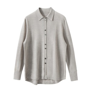 Cárdigan de Cachemira con botones de punto para oficina de estilo clásico personalizado, venta al por mayor, camisa de <span class=keywords><strong>lana</strong></span> <span class=keywords><strong>merino</strong></span>, suéter para <span class=keywords><strong>mujer</strong></span> - Product Image 1