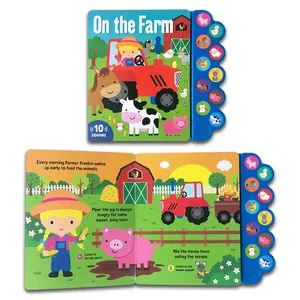 The Best New Audio Book Learning Baby Books English Animals Sound Board Book For Kids