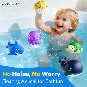 Jouet aquatique pulvérisateur flottant en caoutchouc, animaux marins 3D, ensemble <span class=keywords><strong>de</strong></span> bain pour bébé, jeux <span class=keywords><strong>de</strong></span> <span class=keywords><strong>douche</strong></span>, kits <span class=keywords><strong>de</strong></span> tous types avec cage, en vente - Product Image 5