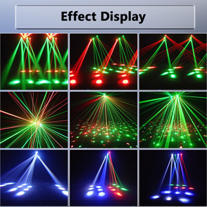 Projecteur à faisceau mobile à quatre têtes, pleine couleur, LED 150W RGBW, contrôleur DMX, effet laser de scène pour discothèque, fête, <span class=keywords><strong>mariage</strong></span> - Product Image 4