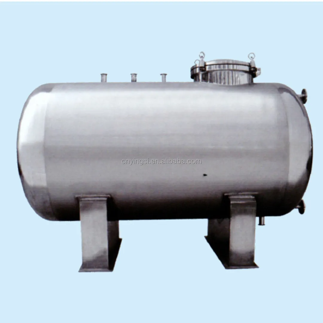 Rectangle cylindrical horizontal single wall liquid stainless steel storage tank