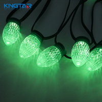 Lampes d'extérieur permanentes C9 Strawberry Lens pour aménagement paysager |   Connecteur étanche IP67 WS2811 LED DC12V à espacement personnalisé, garantie 2 ans