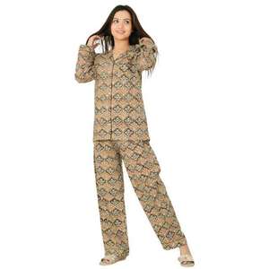 Comfortable Cotton Pajama Set Floral Printed Long Sleeve Shirt and <b>Pants</b> Lightweight Breathable Summer Sleepwear Loungewear Set - Product Image 2