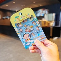 Pegatinas de Burbujas Epoxi con Dibujos Animados de Niños, Familias, Cachorros, Flores y Estrellas, Transparentes, 3D, Brillantes, para Decorar Diarios, Teléfonos, Tazas y Manualidades