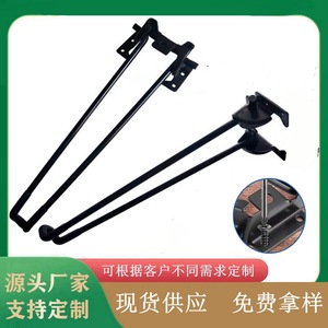Pieds de meubles pliants minimalistes en fer noir pour table, camping en plein air, installation facile - Product Image 5