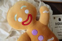 Vente en gros d'usine, poupée bonhomme en pain d'épices, biscuit créatif, compagnon apaisant, jouet en peluche pour filles, cadeaux de Noël